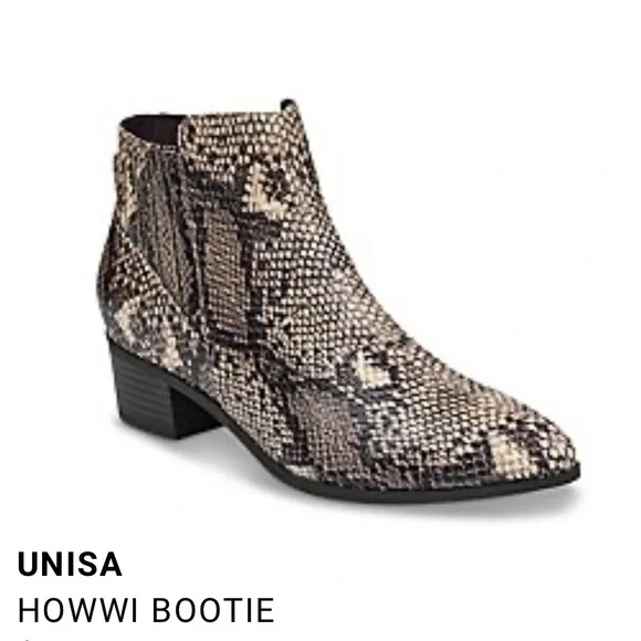 UNISA Howwi Bootie, Beige Gray/Snakeskin, size 11 - Picture 1 of 5